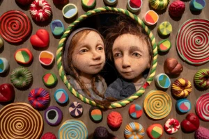 Hänsel und Gretel im Pfefferkuchenhaus